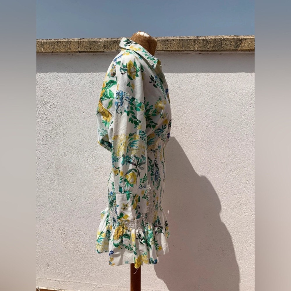 Floral Print White Dress